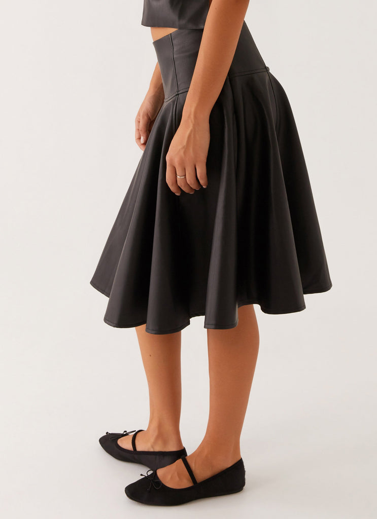 Tyler Midi Skirt - Black