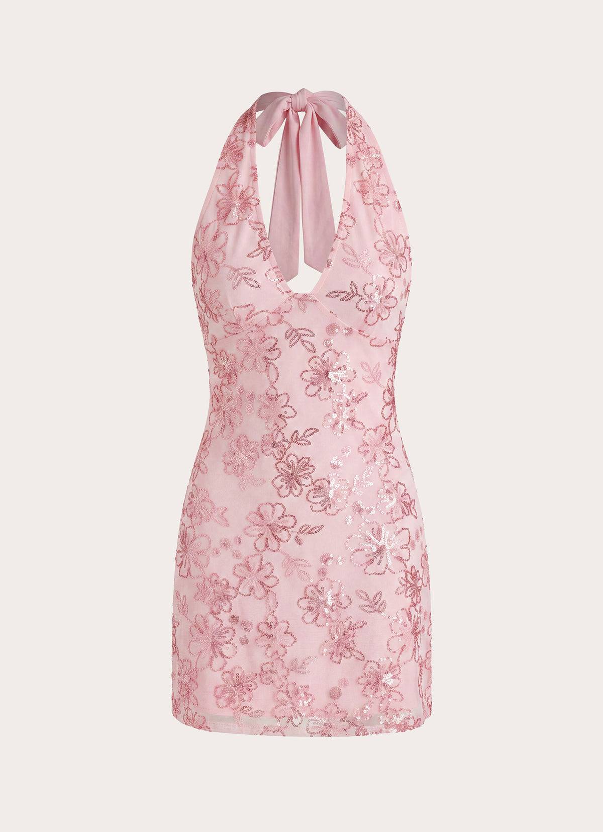 Undefeated Beaded Mini Dress - Pink
