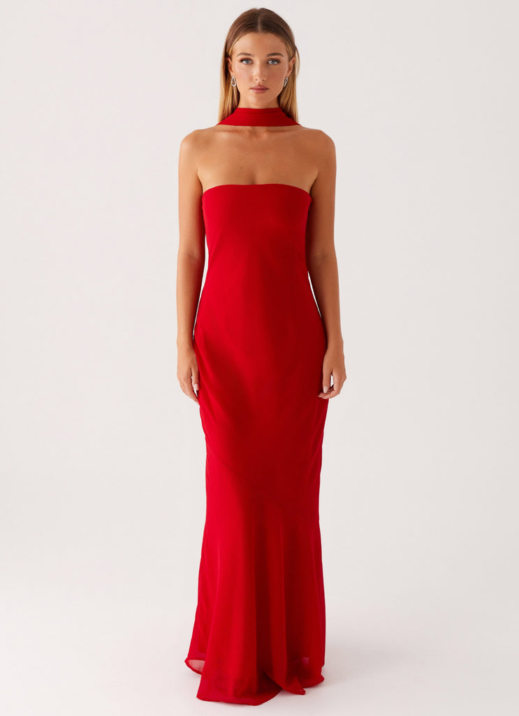 Under The Pagoda Maxi Dress - Red