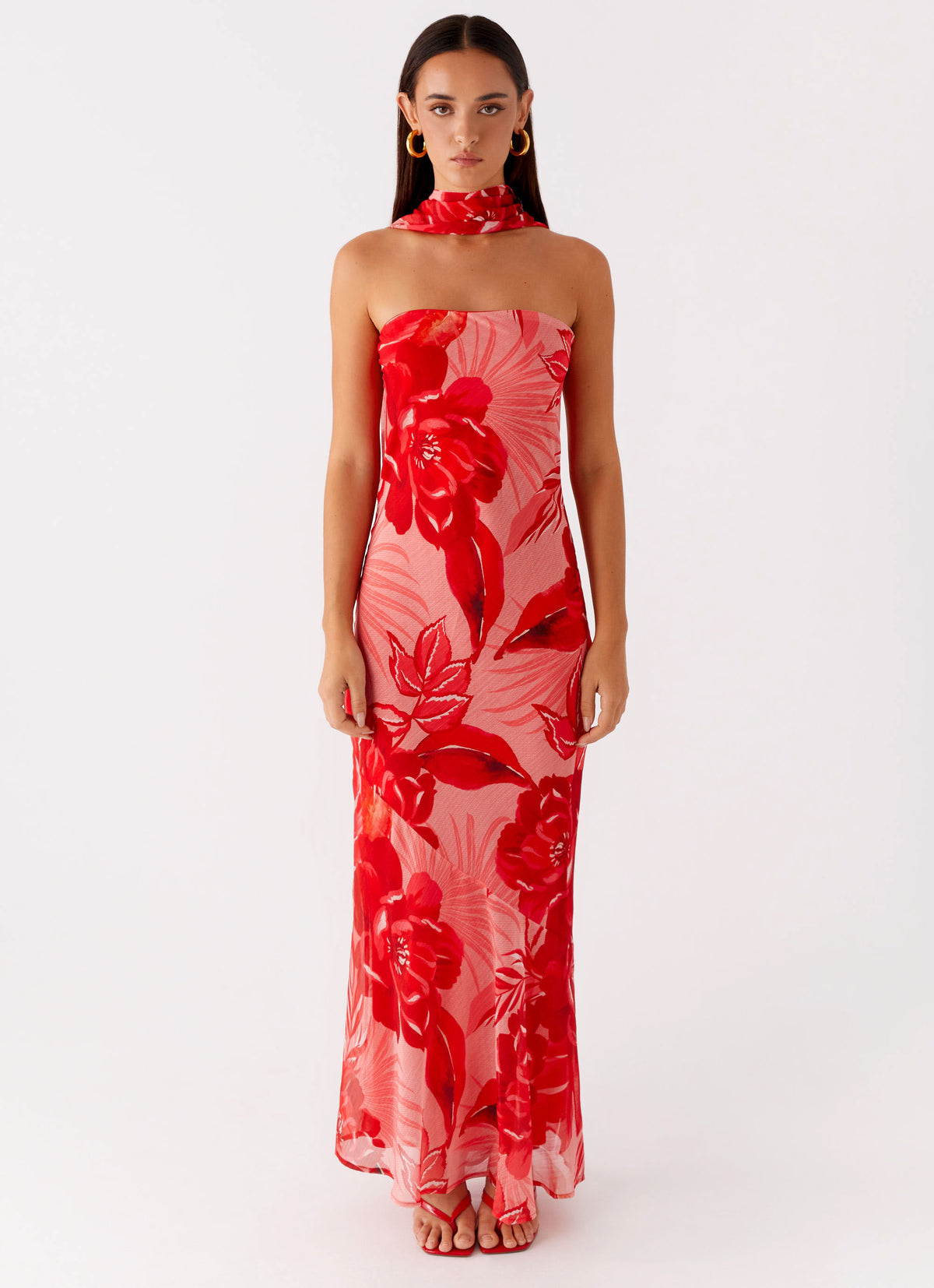 Under The Pagoda Maxi Dress - Sicily Sunsets Print
