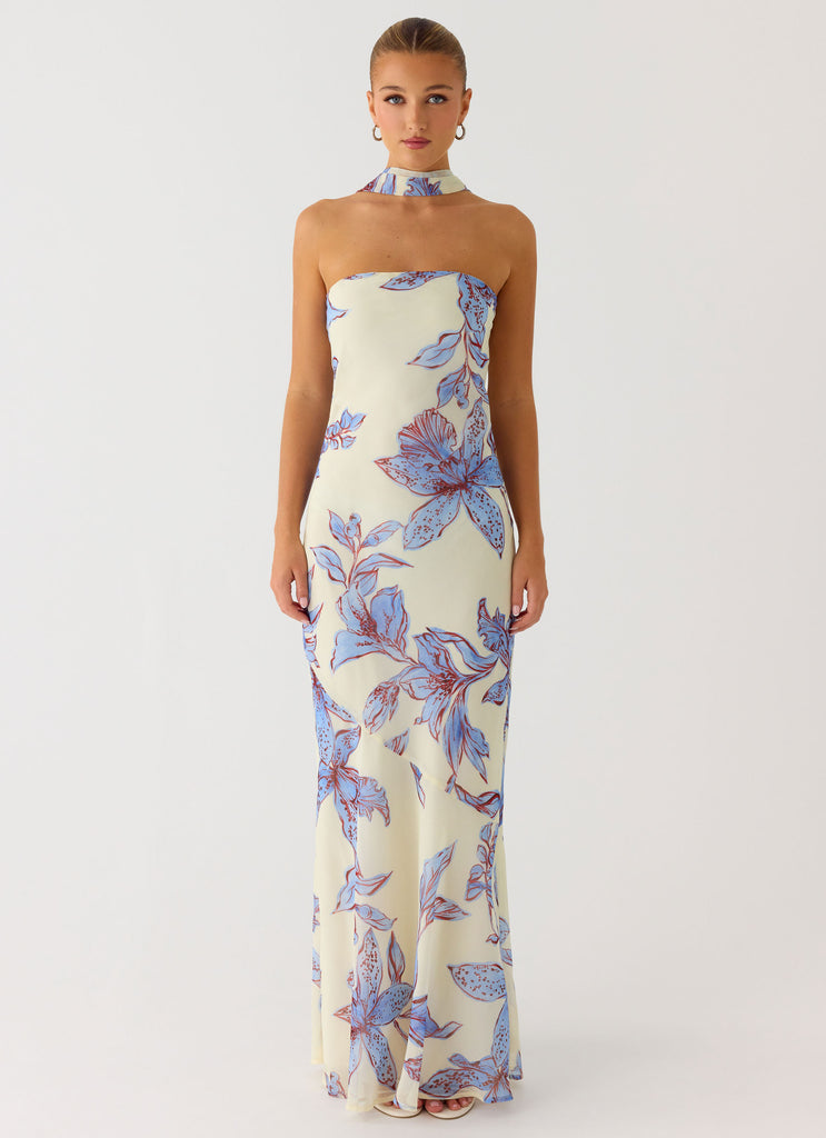 Under The Pagoda Maxi Dress - Violet Blossom