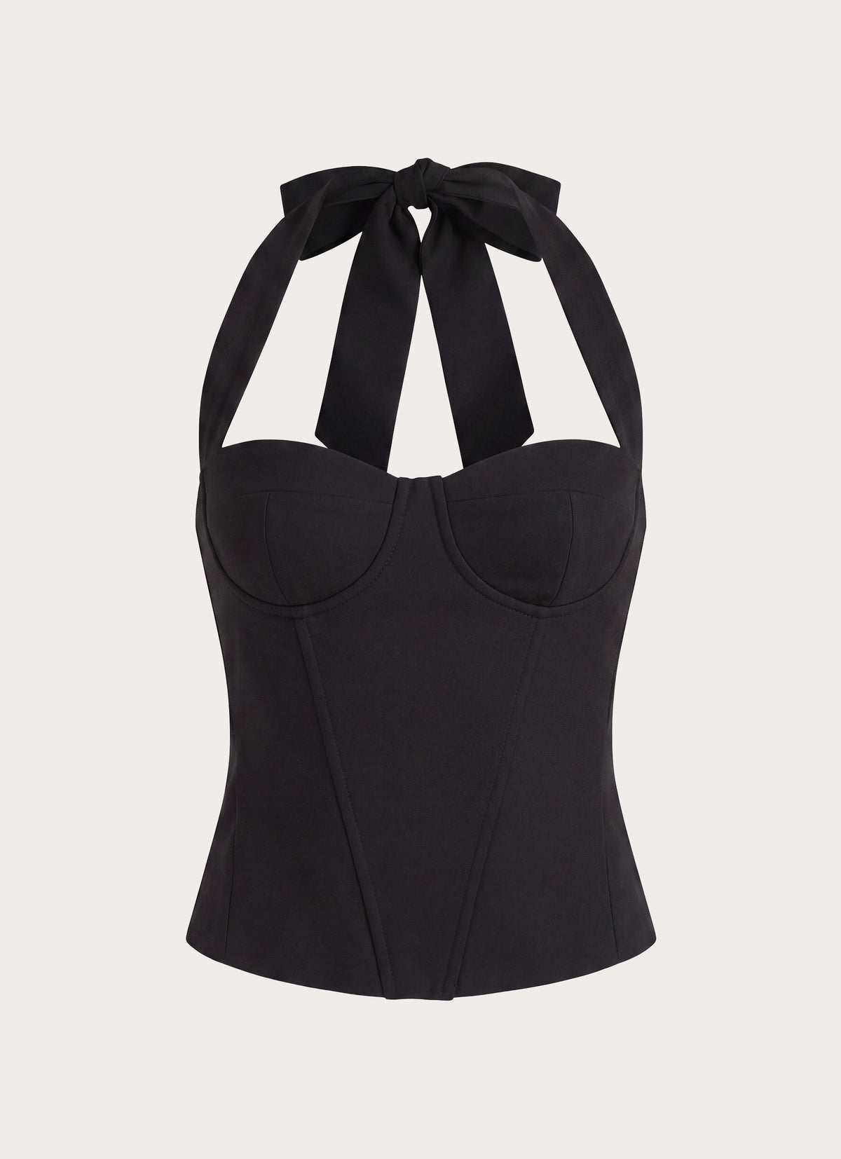 Vaklina Halter Corset Top - Black