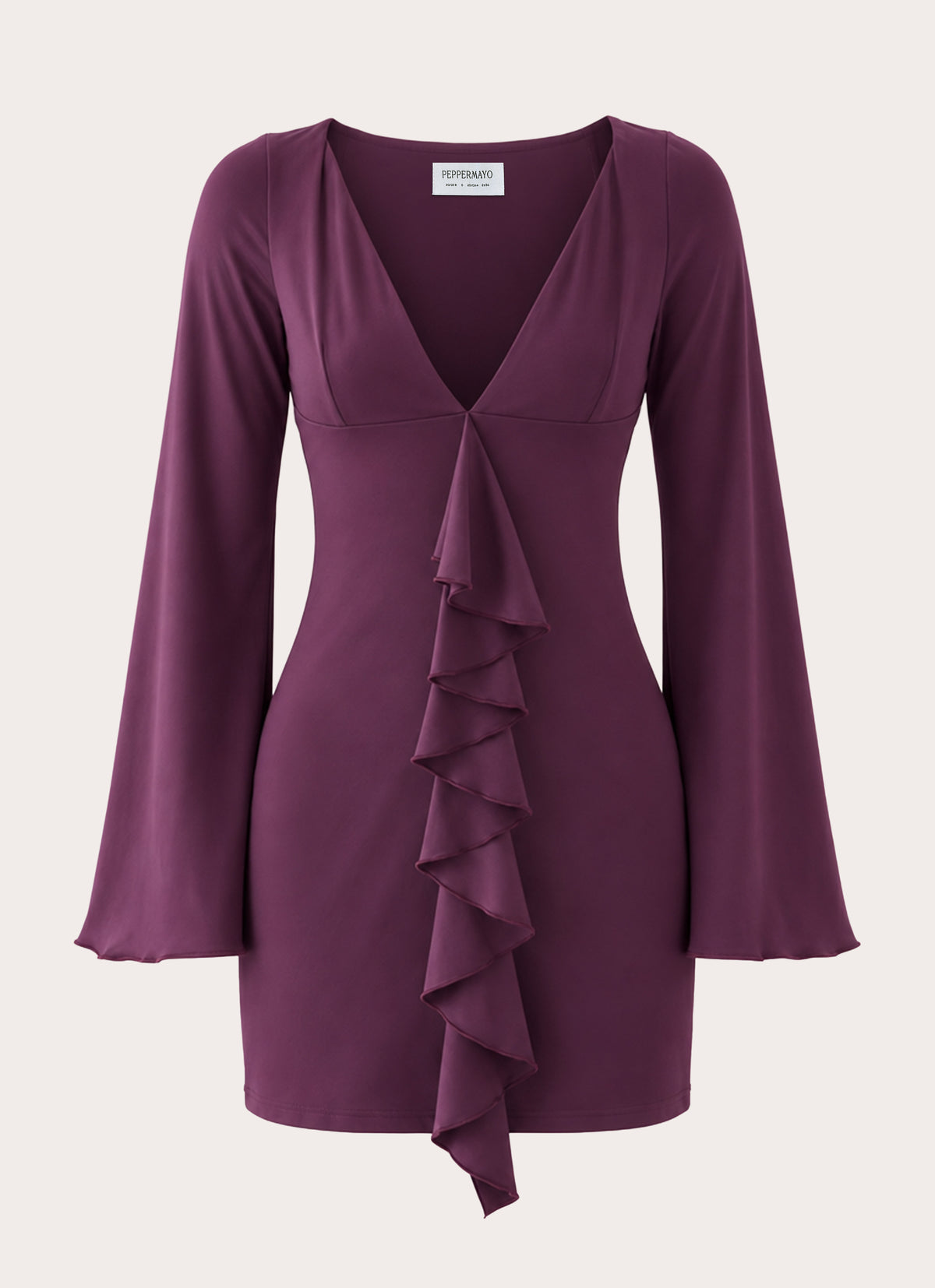 Velocity Jersey Mini Dress - Eggplant