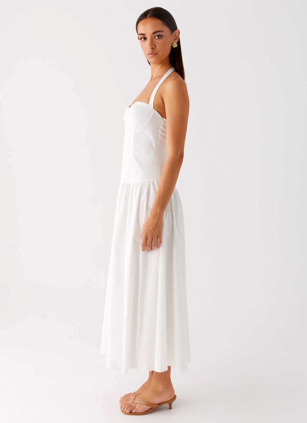 Vento Midi Dress White 2 Peppermayo