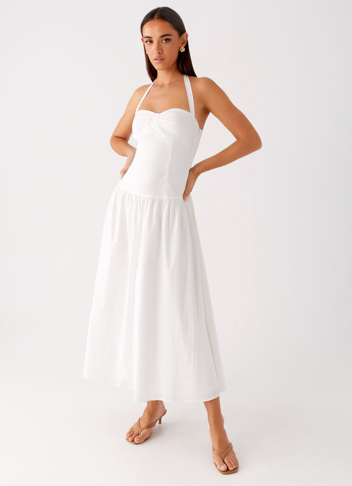 Vento Midi Dress White 4 Peppermayo