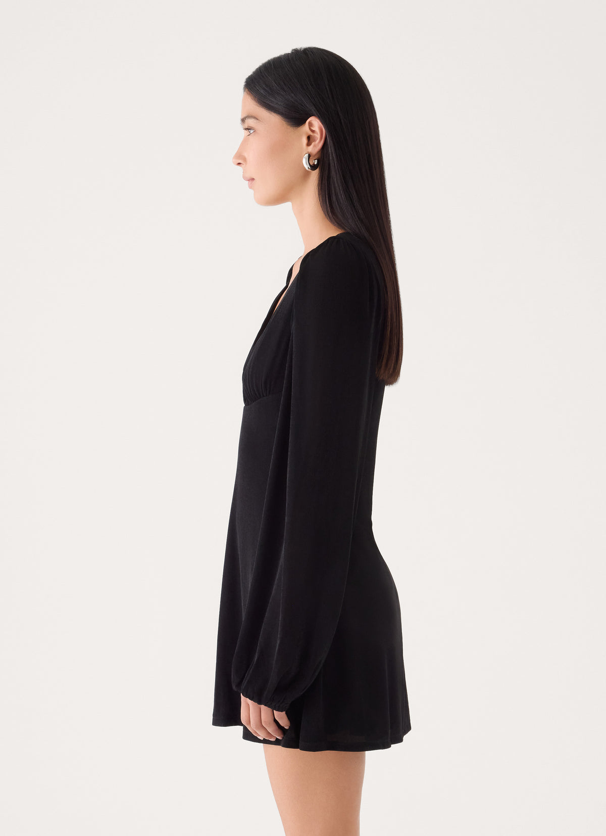 Venus Affair Long Sleeve Mini Dress - Black