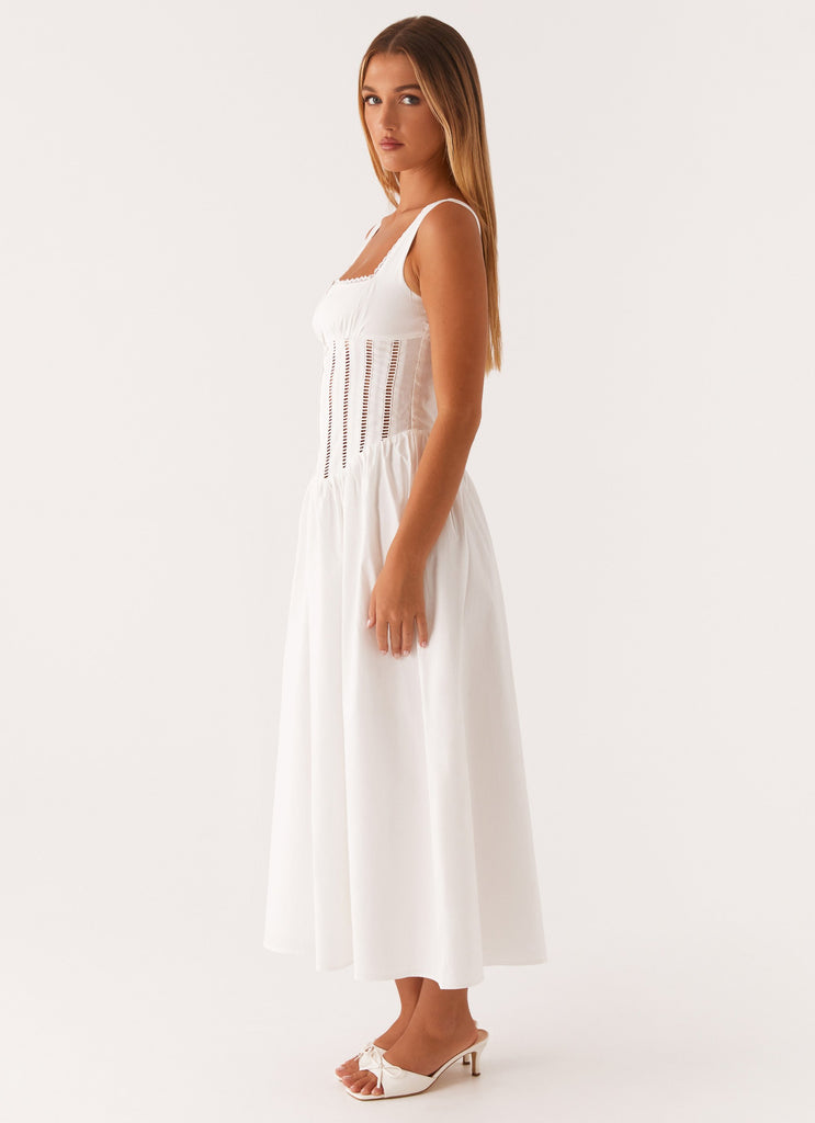 Waiting On You Midi Dress - White