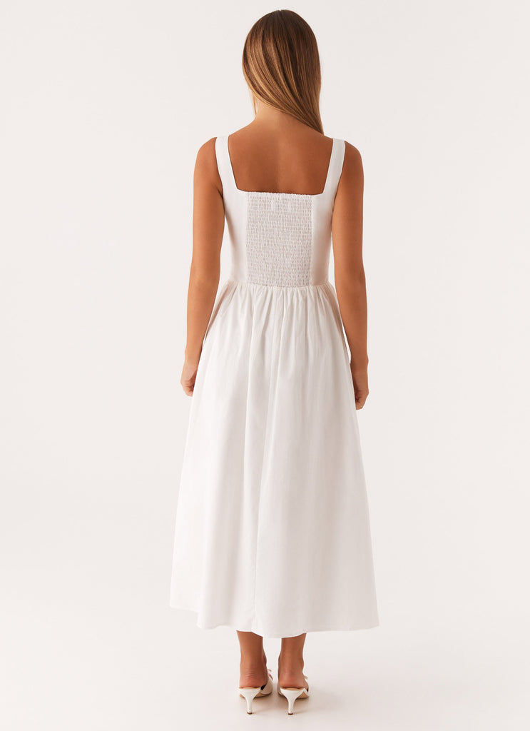 Waiting On You Midi Dress - White