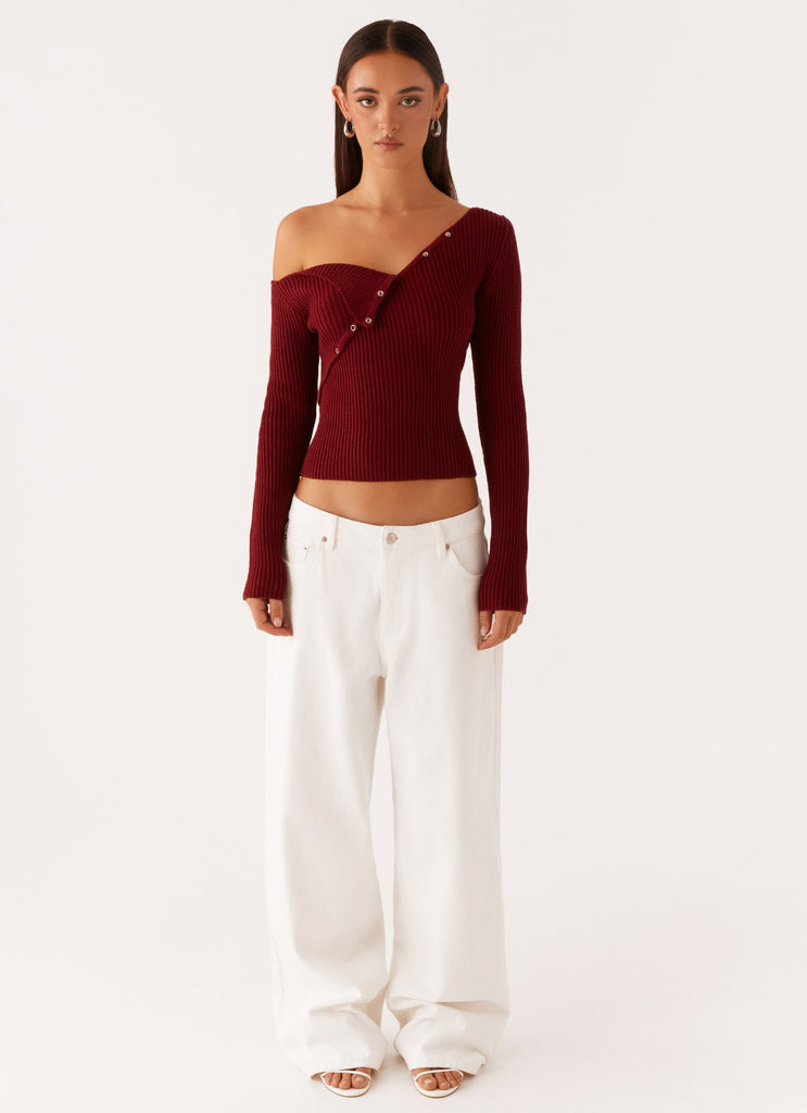 Waverly Knit Top - Maroon