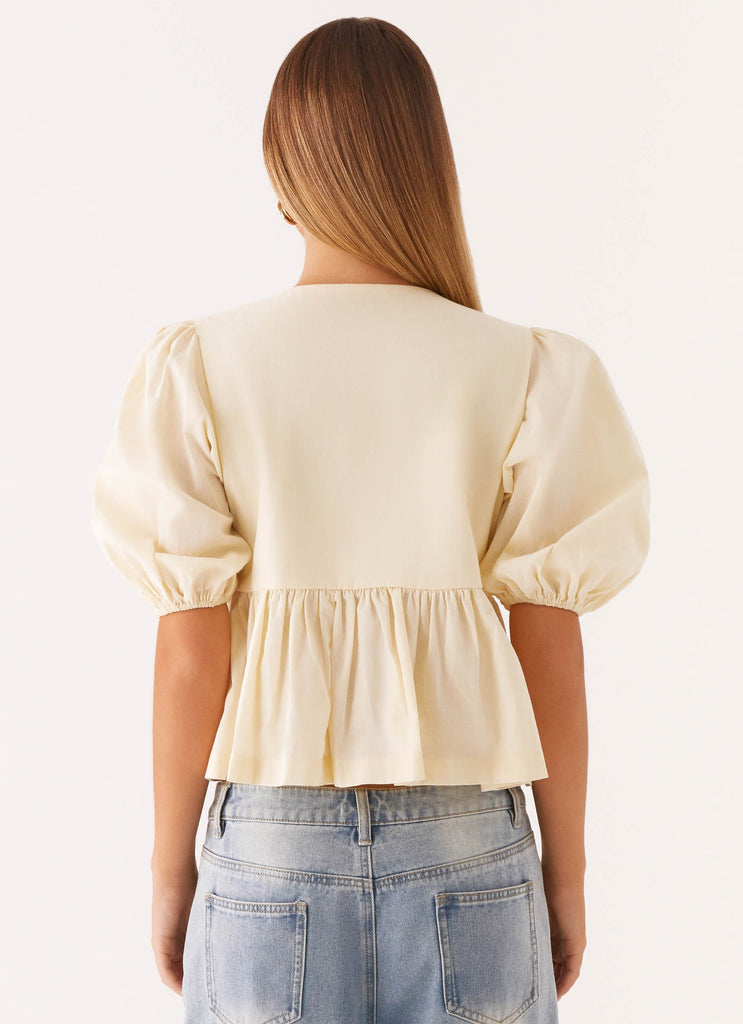 Western Wind Tie Top - Yellow