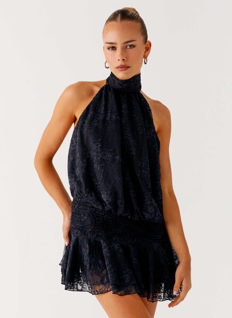 black lace dress nz Cloud Embroidered Dress Black Lace Augustine