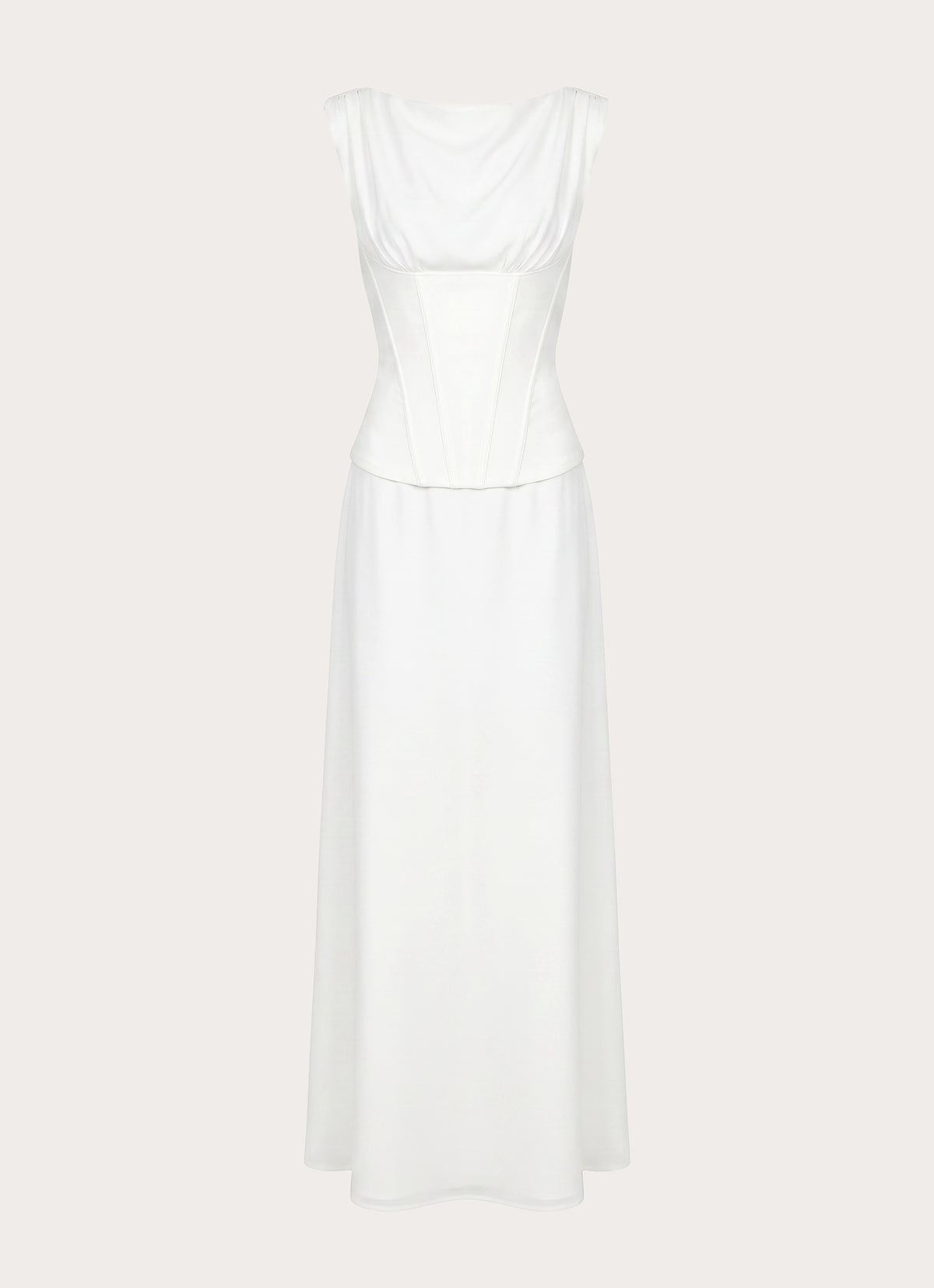 Winello Corset Maxi Dress - Off White