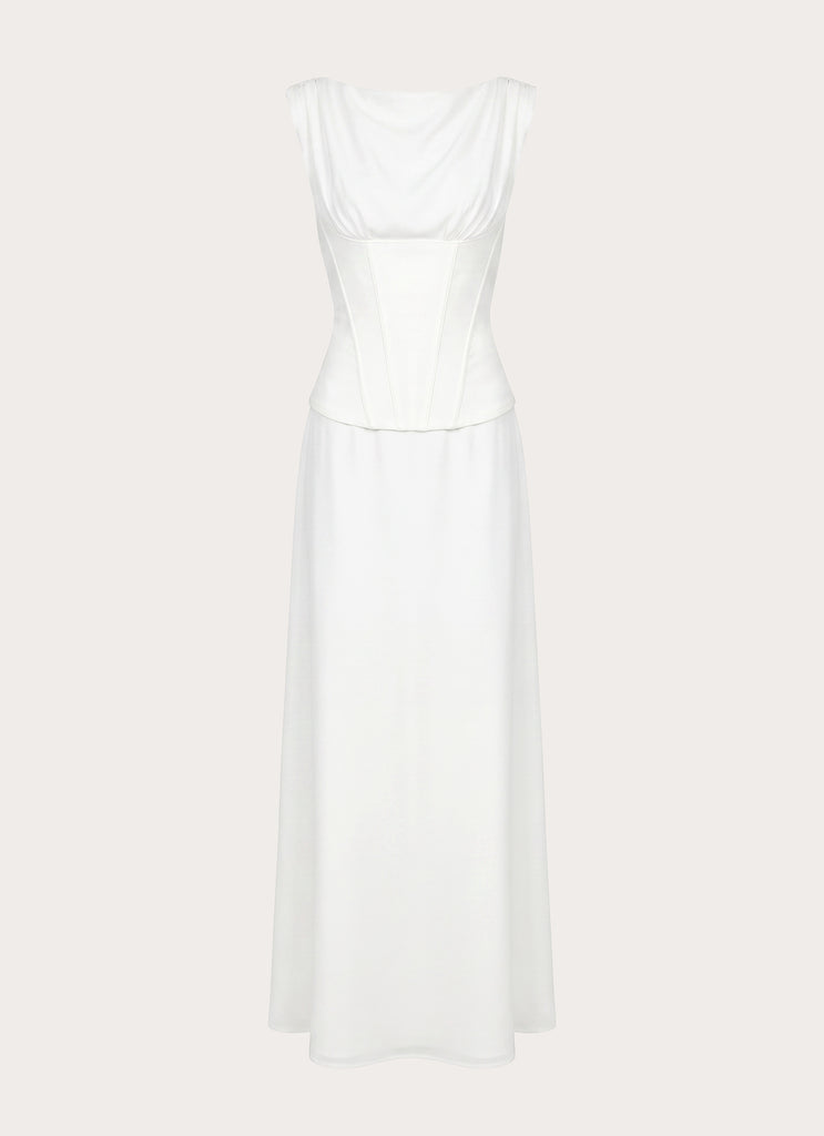 Winello Corset Maxi Dress - Off White