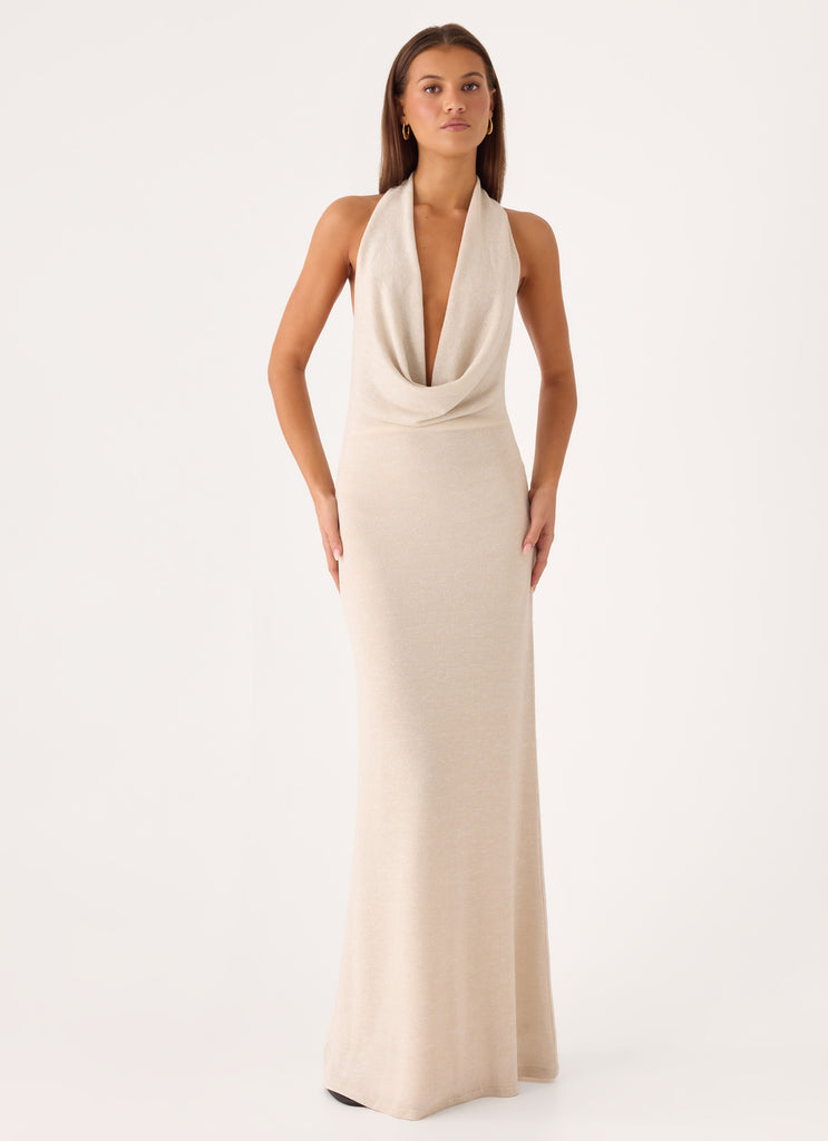 Worst Behaviour Knit Maxi Dress - Ivory