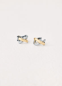 Yin & Yang Earrings - Silver /Gold