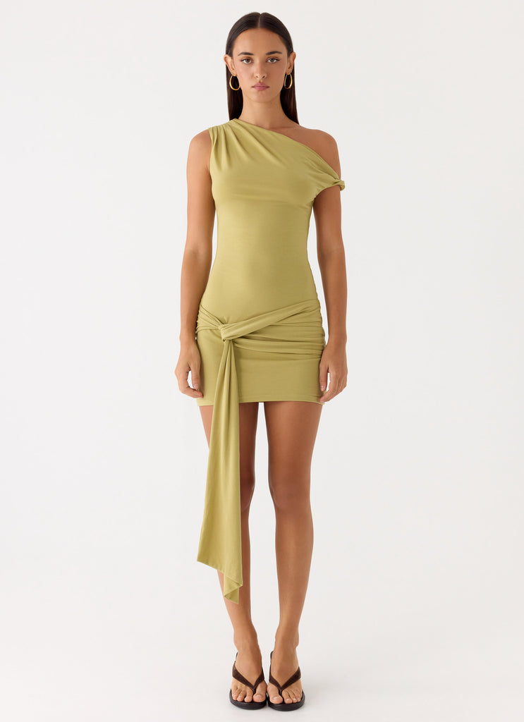 Zander Mini Dress - Green Olive