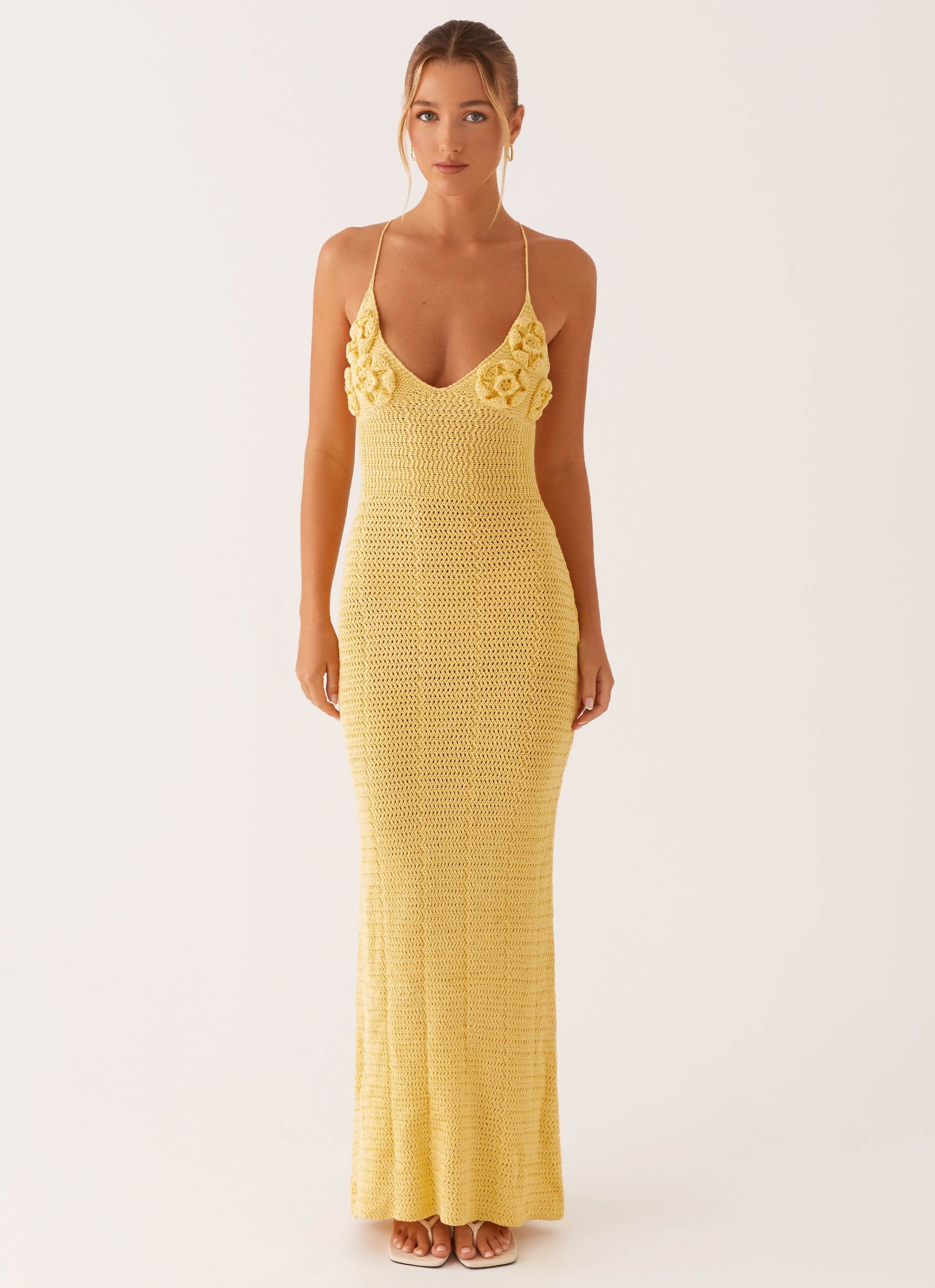 crochet dress nz Novalee Flower Crochet Maxi Dress