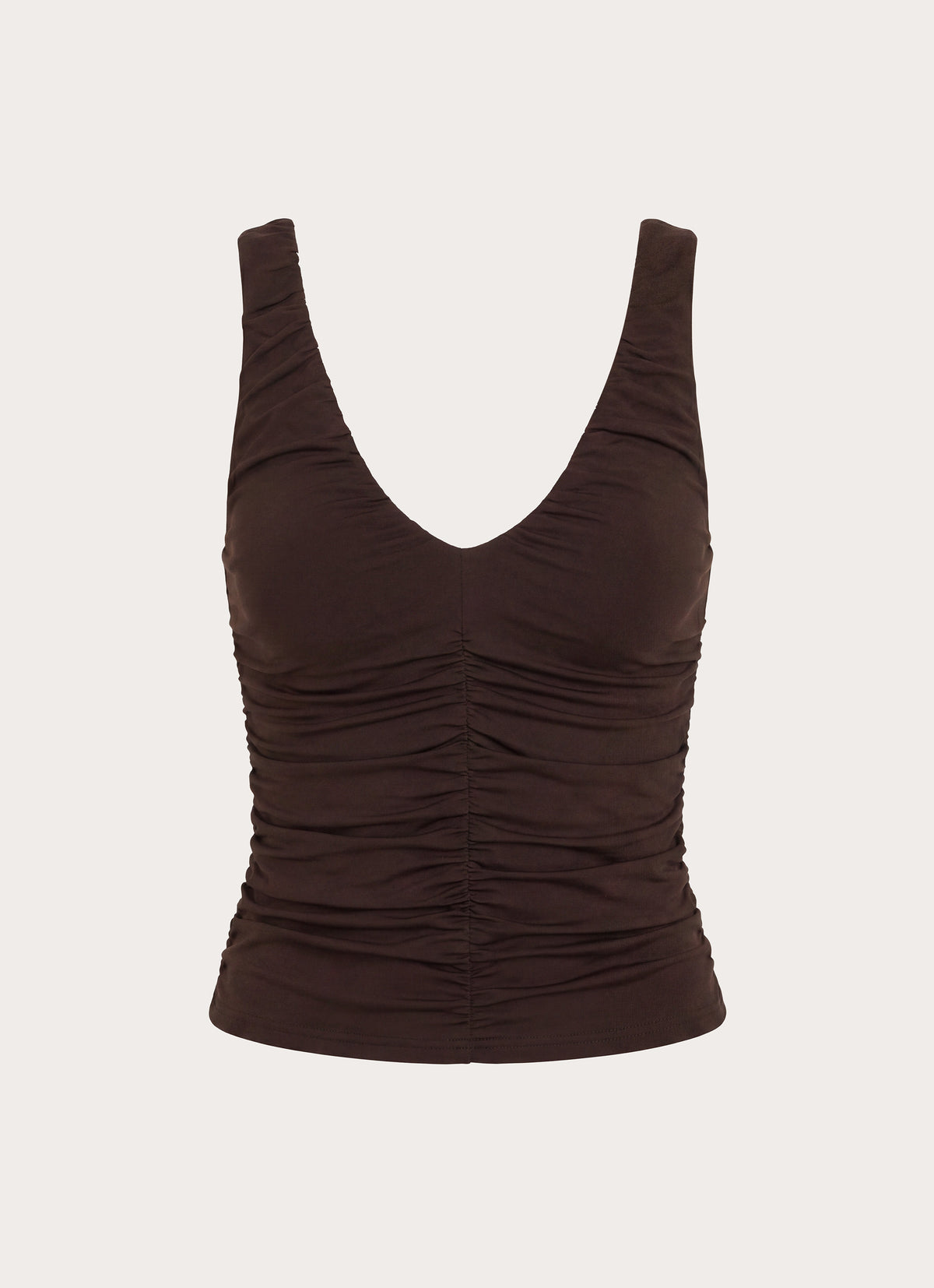 Zeraphine Gathered Top - Chocolate