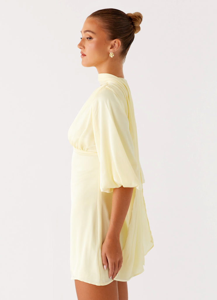 Mary Mini Dress Yellow 2 Peppermayo