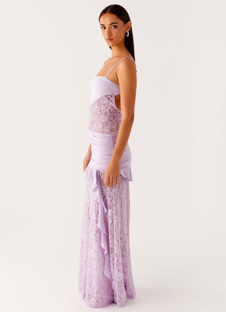 New Romance Maxi Dress Lilac 2 Peppermayo