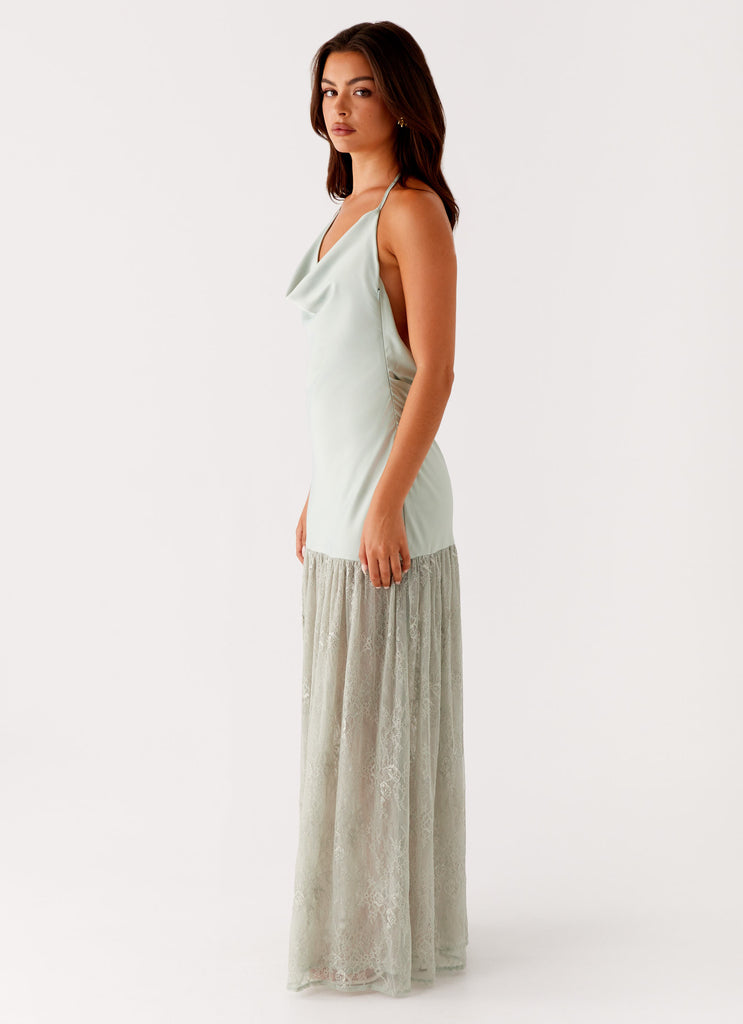 Kylie Maxi Dress Sage 2 Peppermayo