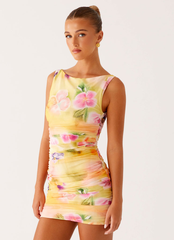 Yennifer Mini Dress Sunburst Floral 4 Peppermayo