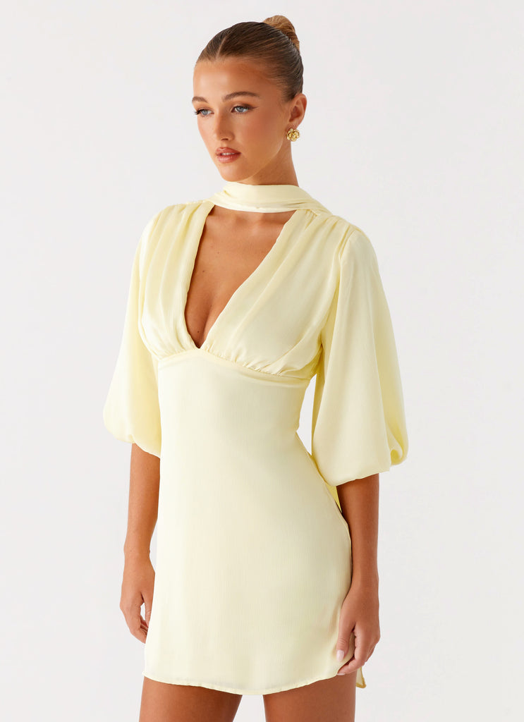 Mary Mini Dress Yellow 4 Peppermayo