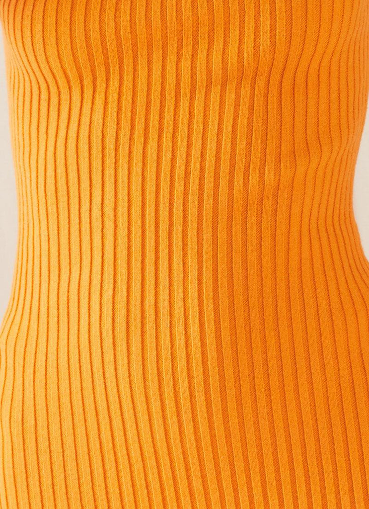Helena Knit Tie Midi - Orange - Peppermayo