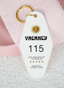 Room 115 Keyring - White - Peppermayo