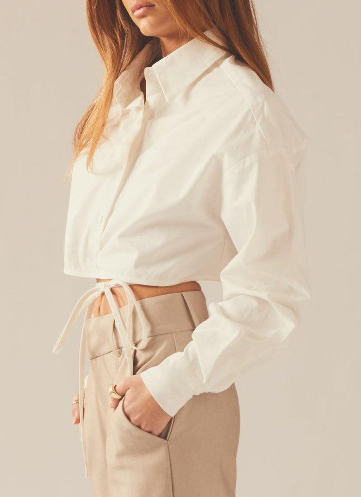 Tailored To You Tie Shirt - White - Peppermayo