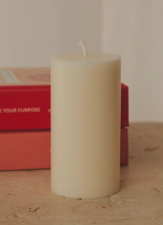 Moreton Eco Slim Pillar Candle- 5 x 10cm - Ivory