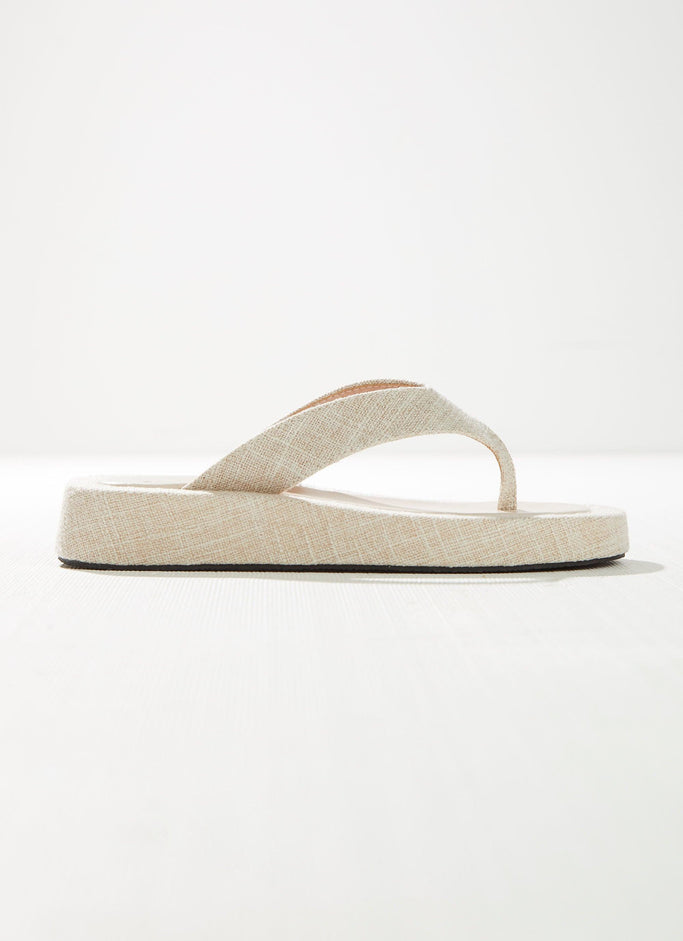 Pixie Sandal - Oatmeal Linen