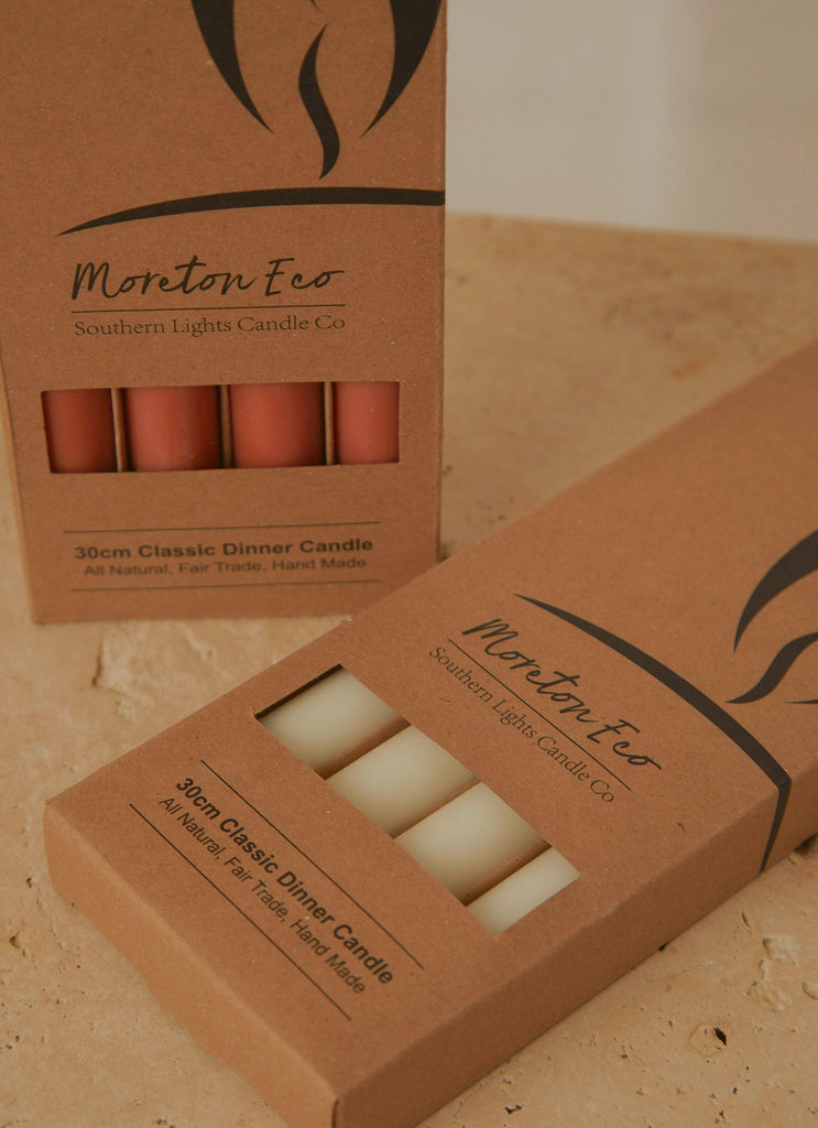 Moreton 30cm Eco Dinner Candle Pack of 4 - Ivory - Peppermayo