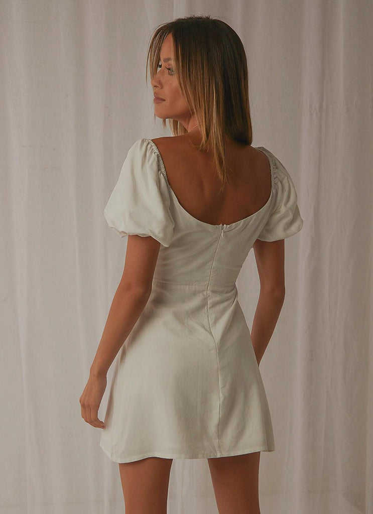 San Sebastian Mini Dress - White - Peppermayo