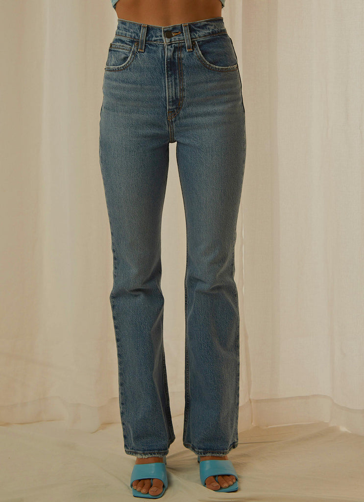 70s High Flare Jeans - Sonoma Walks - Peppermayo