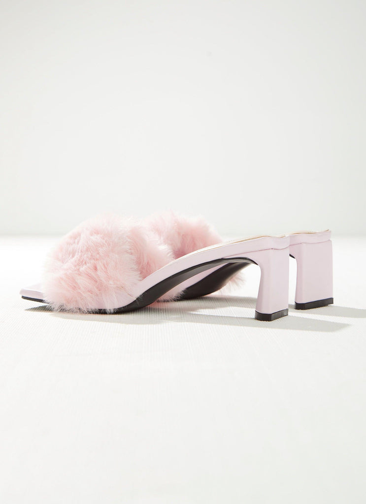 City Limits Fluffy Heel - Baby Pink - Peppermayo