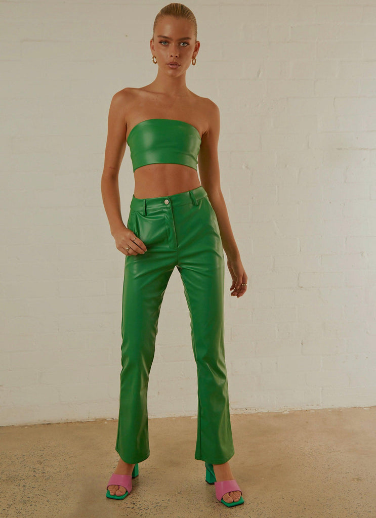 L.A Street Style Pants - Jade Green - Peppermayo