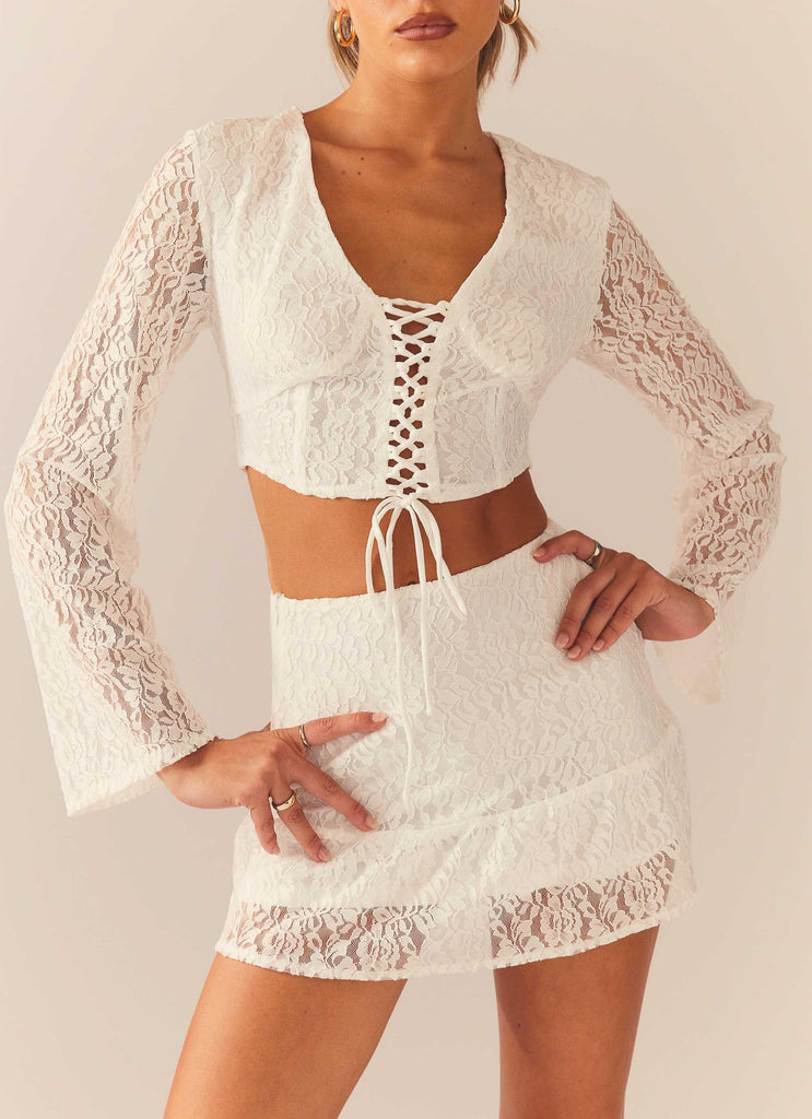 Free & Wild Lace Top - Ivory - Peppermayo