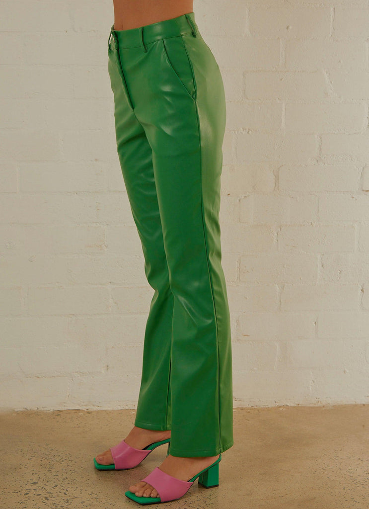 L.A Street Style Pants - Jade Green - Peppermayo