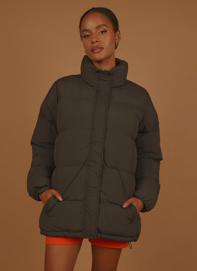 Topher Longline Puffer - Coal