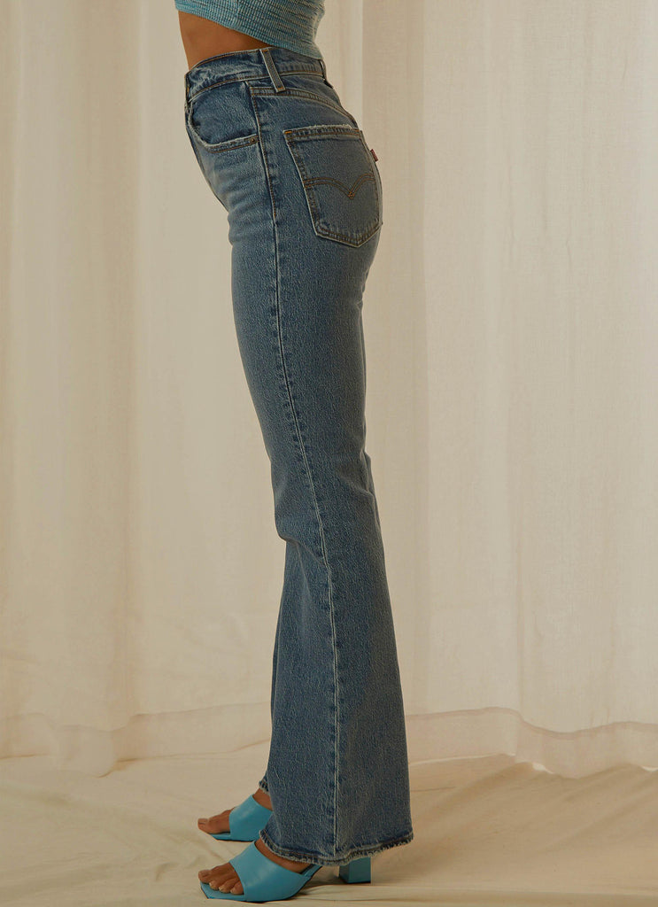 70s High Flare Jeans - Sonoma Walks - Peppermayo