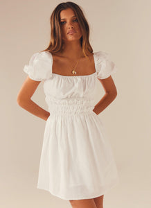 Be Your Girl Mini Dress - White - Peppermayo