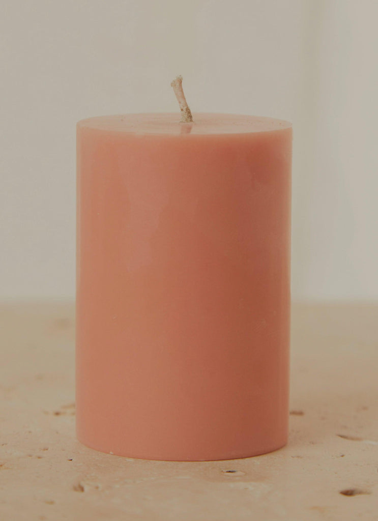 Moreton Eco Slim Pillar Candle- 5 x 7.5cm - Peach - Peppermayo