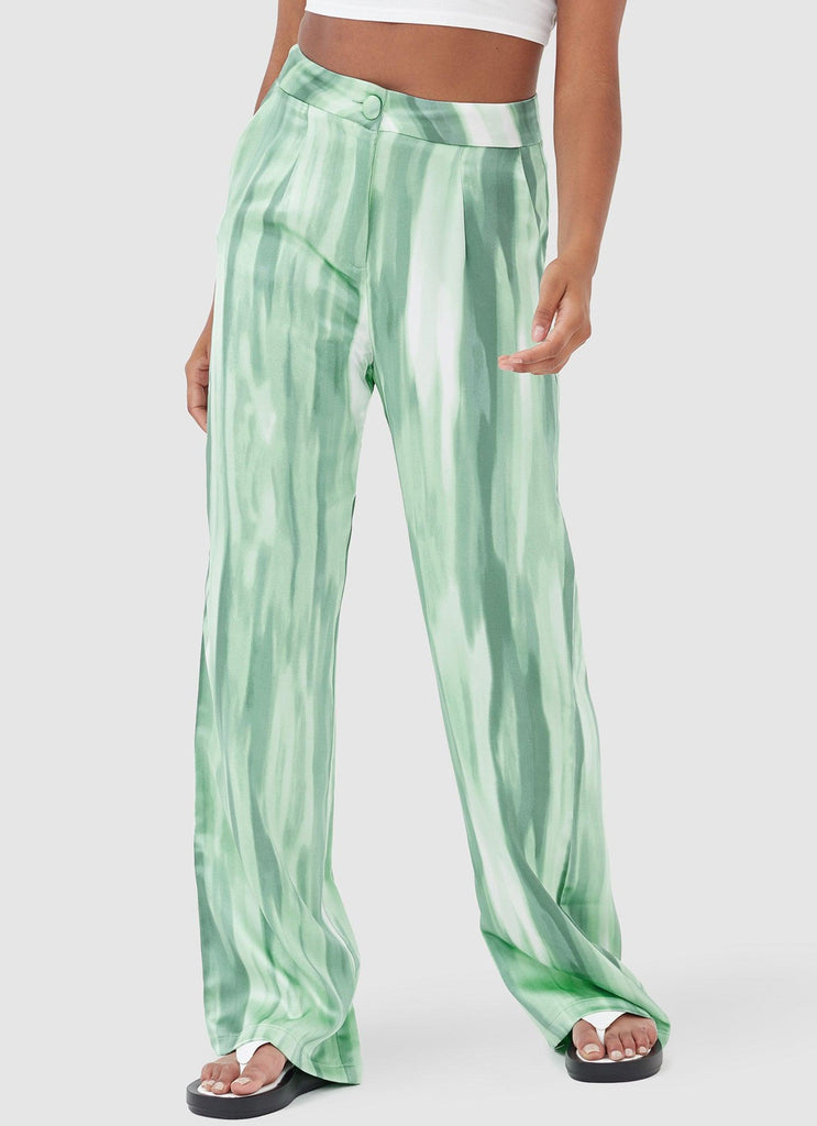 Norma Trousers - Green Dye Print - Peppermayo