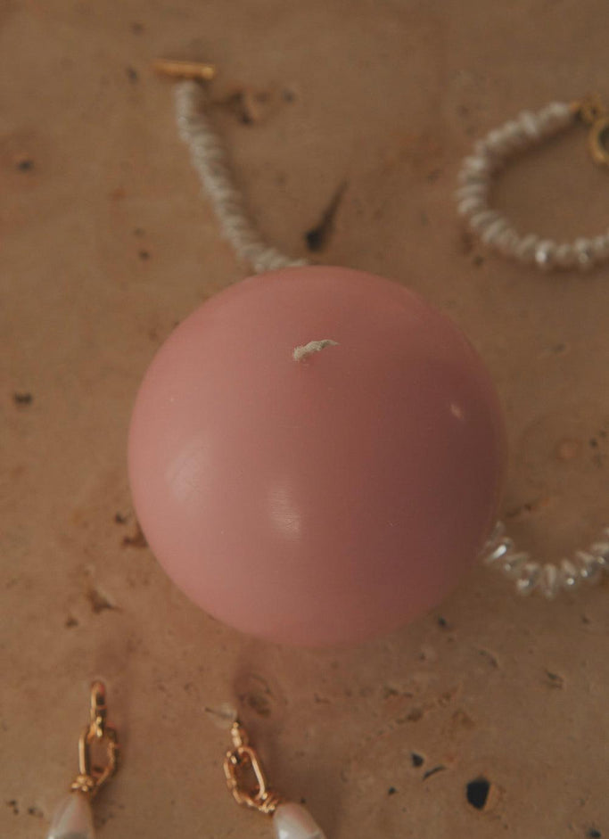 Moreton Eco Ball Candle- 7.5cm - Blush Pink