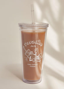 Iced Coffee Posse Tumbler - Clear - Peppermayo