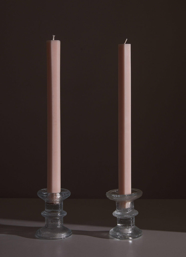 Moreton Eco Hexagonal Dinner Candle 2 Pack - Antique Pink - Peppermayo
