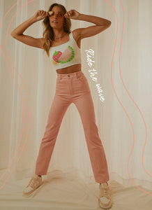 Electric Avenue Pants - Pink Wave - Peppermayo