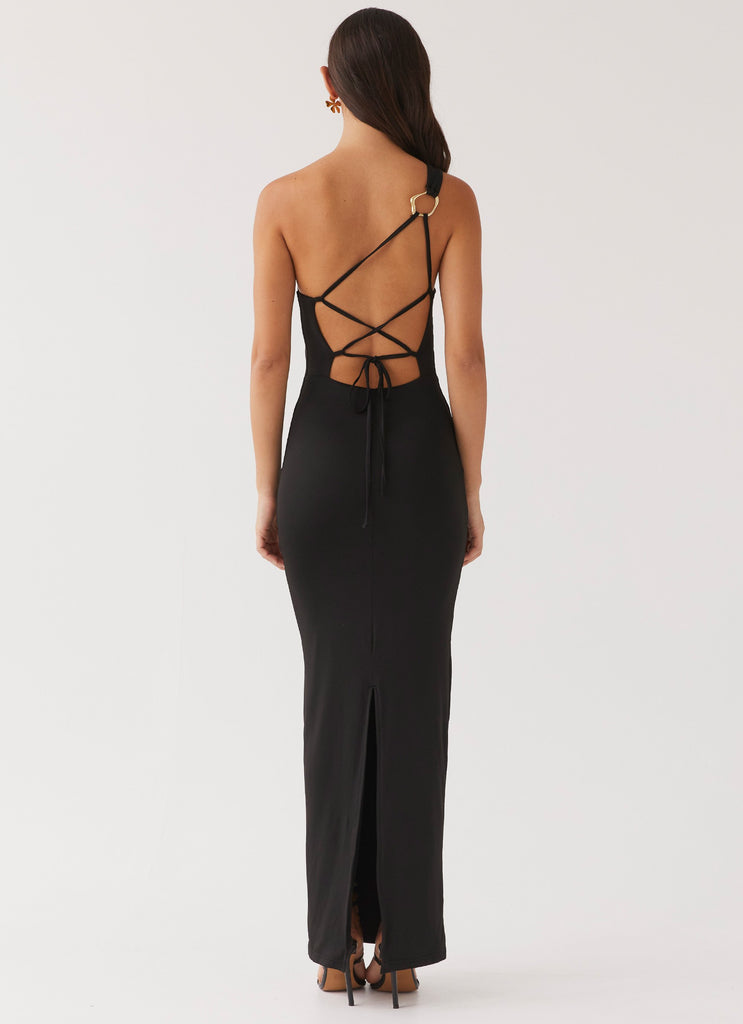 Iris Backless Maxi Dress - Black