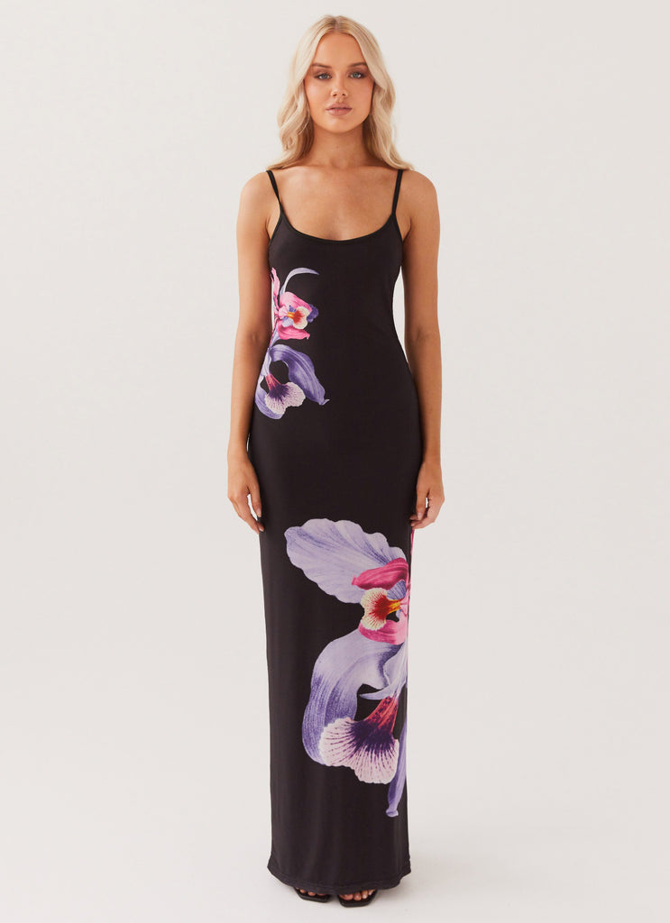 Bad News Mesh Maxi Dress - Black Tulip